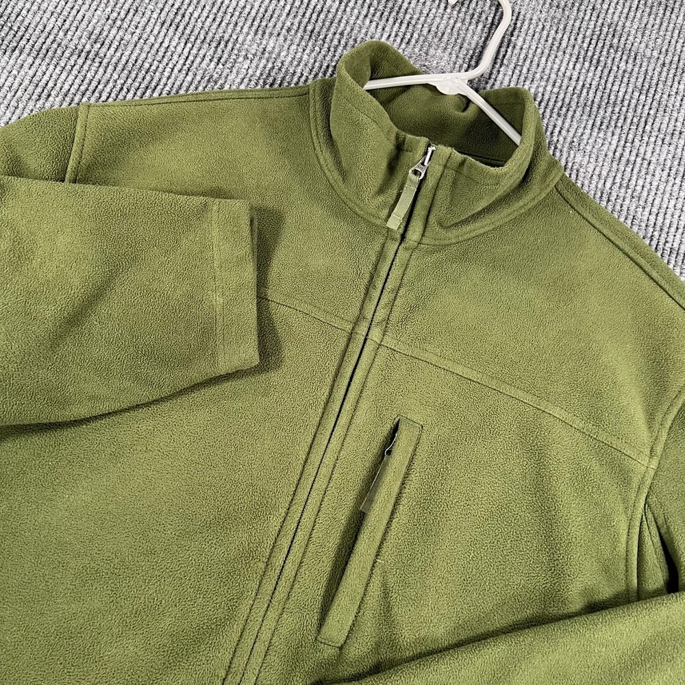 Duluth Trading Co Fleece Jacket Coat Mens XL Extra Large Green Full Zip Long Slv